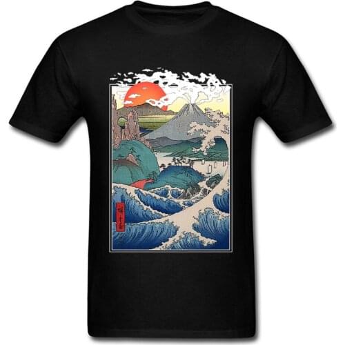 Top Quality Mens Fashion Travel T-Shirt Asian Taiwan Sunset Charming Scenery 100% Cotton T-Shirt For Men New Coming Clothing