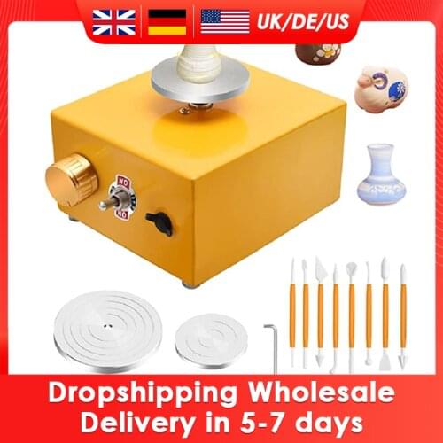 220V Pottery Machine Electric Pottery Wheel With Wheel Turntable DIY Clay Tool With Tray For DIY Art Clay Working Machine Craft