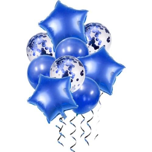 Blue Confetti Gold Silver Air Balloon Wedding Birthday Party Decor Helium Ballons Kids Adults Balls Baby Shower Globos DIY