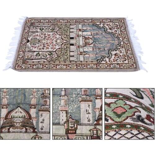 Islamic Praying Mat New 70x110cm Quran Turkish Islamic Muslim Prayer Rug Carpet Mat Tassel Tapestry 2020