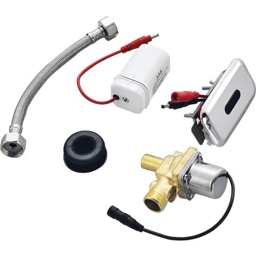 Ceramic integrated standing urinals sensor flusher,Automatic urinal induction sensor electromagnetic flush valve,J20016