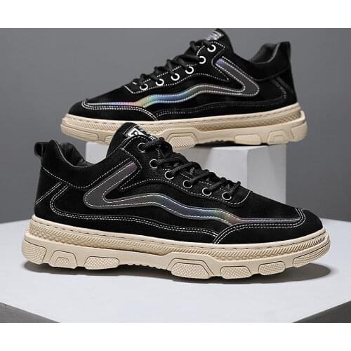 Men Shoes Fashion PU Leather Loafers Breathable Autumn Lace Up Comfortable Casual Outdoor Sneakers Shoes Zapatos Hombre 44