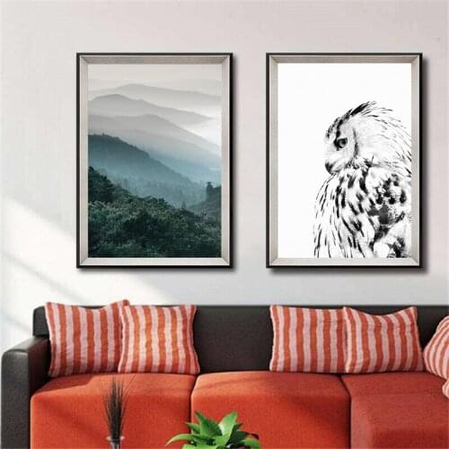 Mountain Poster Eagle Painting Wall Art Modern Decoration Art Paint Wall Pictures for Living Room Hallway Kitchen Home Decor