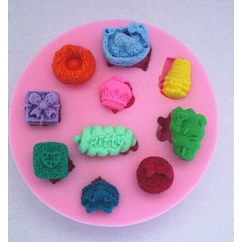 New Ice cream small gifts donuts fondant cake molds soap chocolate mould for the kitchen baking