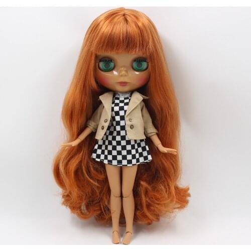 Nude Blyth Doll joint body black skin with bang fashion doll factory doll 20170706 ll