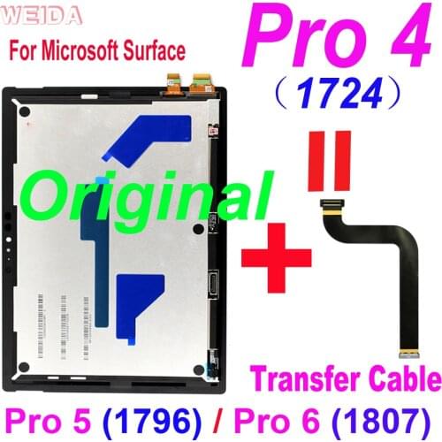 Original LCD For Microsoft Surface Pro 4 1724 LCD Display Touch Screen Digitizer Assembly for Surface Pro 5 1796 Pro 6 1807 LCD