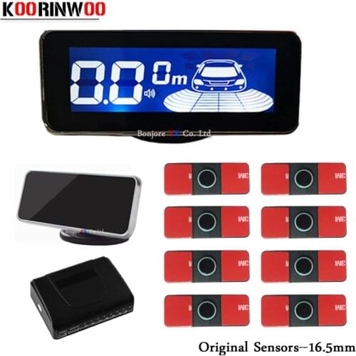 Koorinwoo 2020 Auto Parktronic Car Parking Sensors 16.5mm Original 8 Radars Sound Alarm Front Probes Car-detector Car Parkmaster