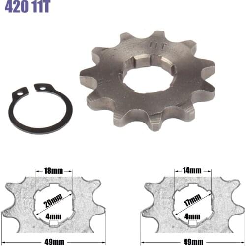 420 11T 17mm 20mm Front Engine Sprocket For Orion Taotao SSR SDG Dirt Pit Bike ATV Quad Motor Moped Buggy Scooter Motorcycle