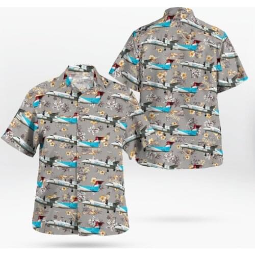 Plane 3D Printing Beach Hawaiian 2021 Summer Shirt Short Sleeve Shirt Streetwear Oversized 5XL Camisa Social Chemise Homme F123