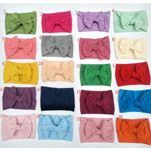1PCS baby hair bandeau bebe fille Headband Turban Knotted Baby Girl Solid Headwear for Newborn Toddler Bow Girl accessories