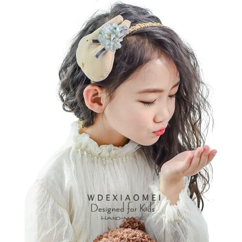 Cute Cartoon Bunny Headband Hair Band Women Girls Sweet Handmade Cloth Rabbit Hairbands Fashion Kids Hair Hoop Accessories Gift