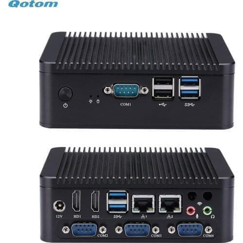 Qotom Mini Desktop PC CPU 3855U 3865U DDR4 RAM M.2 NVMe SSD Dual Band WiFi