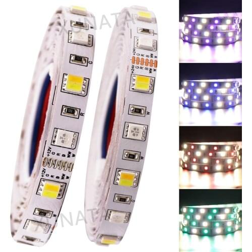 RGB+CCT LED Strip Light DC12V 24V SMD5050 Flexible LED Tape Waterproof Ribbon Rope for Decoration