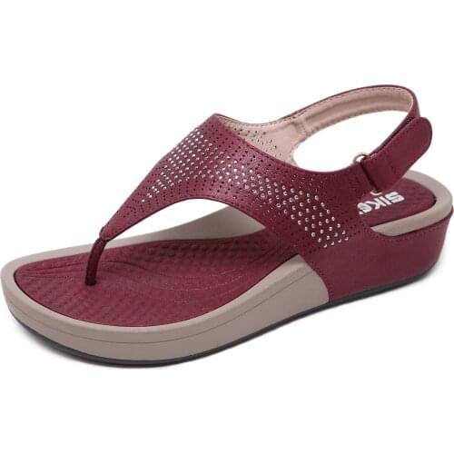 Womens Sandals 2021 Summer Shoes Ladies Sandals Woman Beach Retro Summer Beach Women Flats Female Heel Big Size