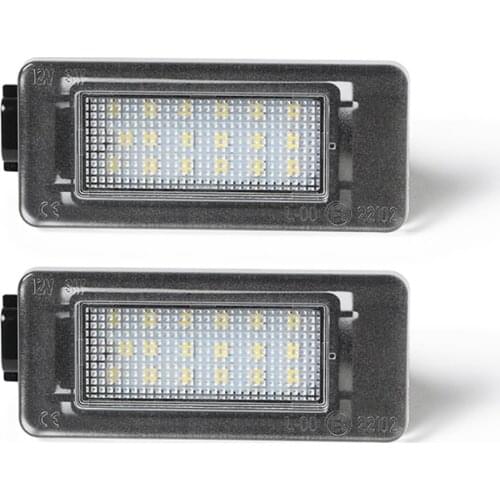 2Pcs White 18SMD Led License Number Plate Light For Nissan Serena C27 2016 Nissan Altima 2019 Replacement Lamp Canbus Error Free