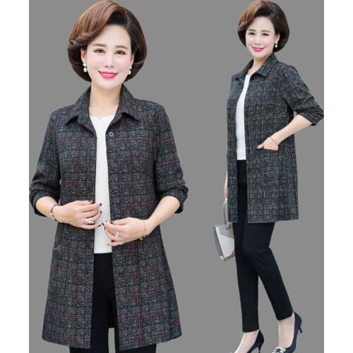 2020 New Fashion Single Breasted Mid-long Trench Coat Women Solid Slim Ladies Windbreaker Female Causal Elegant Coats W116