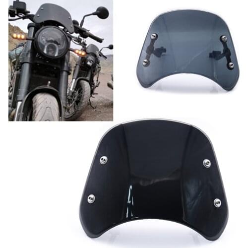 Black/Clear/Smoke 1pcs Motorcycle Front Windshield Windscreen Wind Deflector For Benelli Leoncino 500