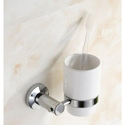 Vidric bathroom cup holder bathroom toothbrush holder Tumbler Set 304 stainless steel bathroom accessories simple single cup