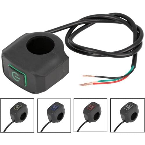 X Autohaux Plastic Motorcycle Handlebar Headlight Switch Button with Indicator Light Universal Auto Switch for Scooter Dirt ATV