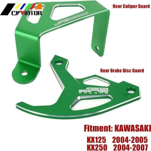 Rear Caliper Guard Rear Brake Disc Guard Protector Cover For KAWASAKI KX125 KX 125 2004-2005 KX250 250 2004-2007 Motorcycle
