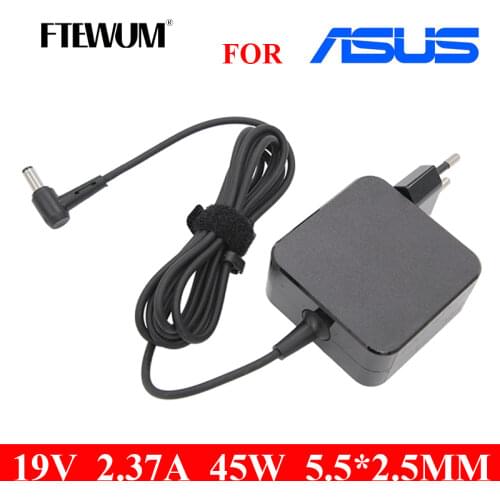 FTEWUM 19V 2.37A 45W 5.5x2.5mm AC Adapter Charger For Asus X751MA F551C K53S K53E K52F X555L F551M F555L E200H X552C X550C