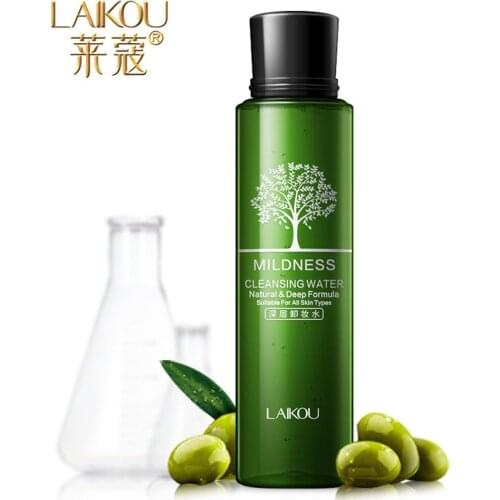 LAIKOU 100ml Hot Face Eye Lip Olive Makeup Remover Water Oil Free Skin Care Deep Cleansing Lotion Moisture Skin Care Makeup