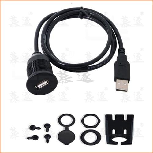 1 PC For Car Dashboard Mounting Panel Installation USB Extension Adapter M/F Cable Lead 1m 2m