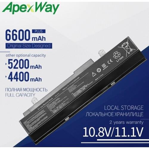 ApexWay 6600mAh 11.1V black New laptop battery for ASUS Lamborghini Eee PC A32-1015 VX6S VX6 1011 1015 1016 1215 R011 R051