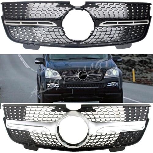 Front Grille Bumper Upper Gill Fit For Mercedes-Benz X164 GL-Class GL320GL350 GL450 2007 2008 2009 2010 2011 2012 Black Silver