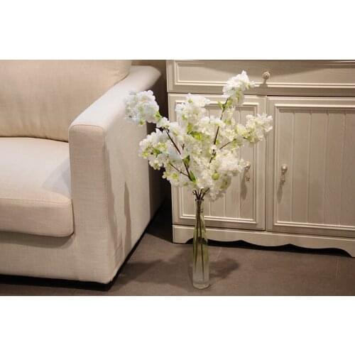 White Cherry Blossom Artificial Silk Flower garland wedding decorations Flower Bouquet for Wedding part Decoration