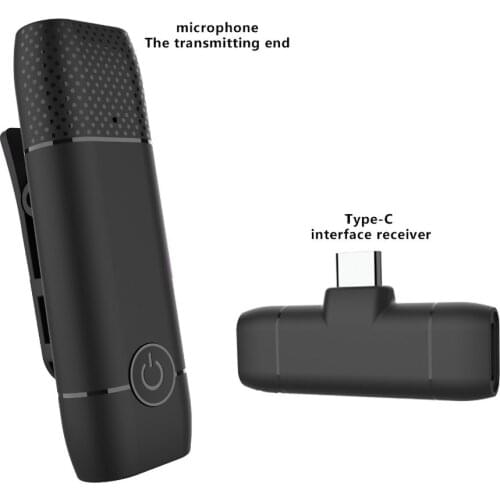 Wireless Lavalier Microphone For Video Calling Live Broadcasting for Android Phones Type-C Port Mini Clip Microphone