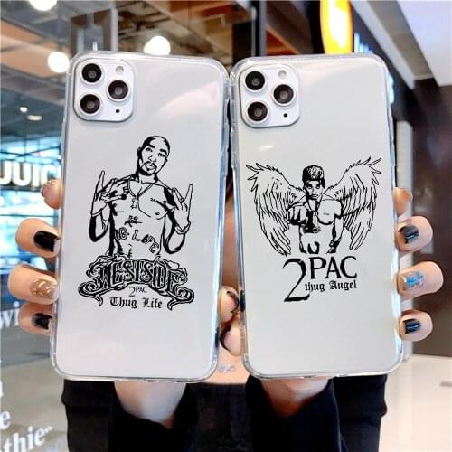 Tupac 2pac Twopac Rapper Phone Case For Xiaomi Redmi Note 7 7A 8 8T 9 9A 9S 10 K30 Pro Ultra transparent tpu hoesjes silicone