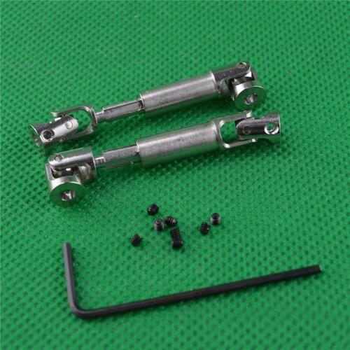 For 1:24 Mini Crawler RC Universal Joint 3mm Shaft Connector Joint Axle 2098B Drive Shaft 42-55mm Transmission Shafts Parts