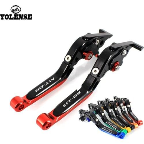 For YAMAHA MT-09 MT 09 MT09 2014 2015 2016 2017 2018 Motorcycle Accessories Folding Extendable Brake Clutch Levers LOGO MT-09