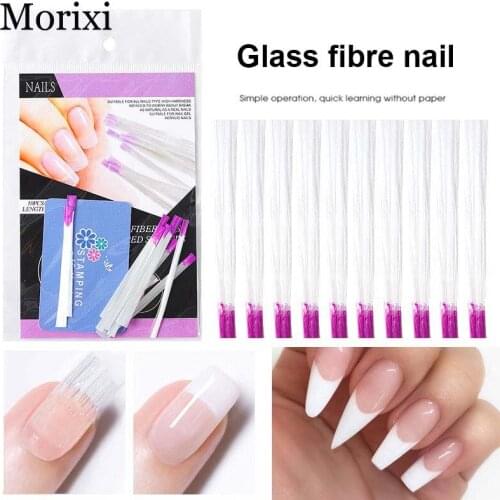 Nail art form glass fiber nail tips holder tool quick fix anti break UV gel fiber 3D manicure fale nail extension tool MZ120