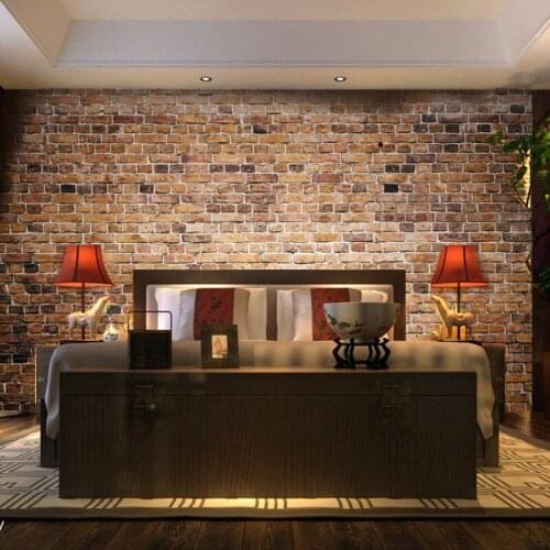 Photo wallpaper retro nostalgia wallpaper brick wall wallpaper for walls 3d hotel sofa TV backdrop wallpaper mural