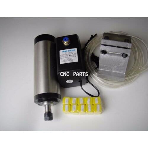 CNC milling spindle ER16 1.5KW water cooling spindle +water pump+water pipe+spindle support+ER16 collets