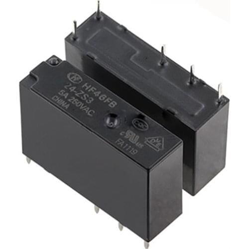 HOT NEW 24V relay HF46FB-24-ZS3 HF46FB 24 ZS3 HF46FB24ZS3 Small and small power relay DC24V 24VDC 24V 5A 250VAC 5PIN