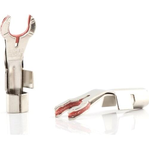 Hi end audio SY1512 audio Y spade plug with heatshrink hifi audio speaker cable plug connector