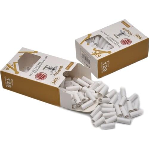HORNET DANGER 120x / 100x Pre Rolled Natural Unrefined Cigarette Filter Rolling Tips 7MM Rolling Filter