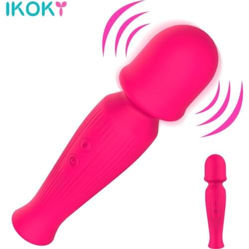 IKOKY Sex Toys for Women Strong Vibrating Magic Wand Female Masturbator Vibrator For Clitoris Vagina Nipple Adults Products Shop