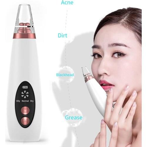 Blackhead Remover Nose T Zone Pore Vacuum Acne Pimple Removal Vacuum Suction Tool Facial Diamond Dermabrasion Machine Face Clean
