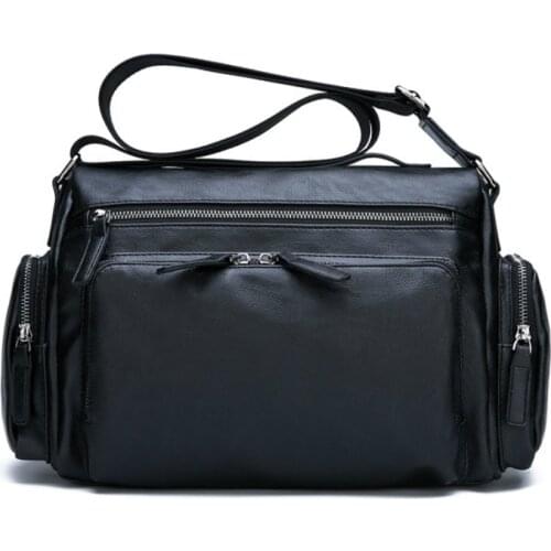 Leather Shoulder Bag Crossbody Bags Handbags Man Business Laptop Bags Luxury Brand Mens Messenger Bag Casual Vintage