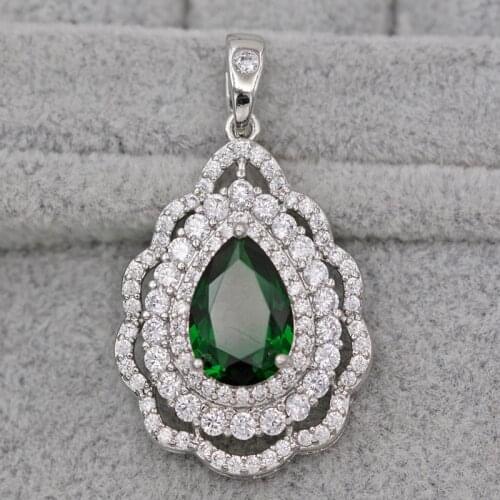 Fashion Bohemian Flower Pendant for Women Gold Plated Waterdrop Zirconia Necklace Pendant Fashion Wedding Jewelry Accessories