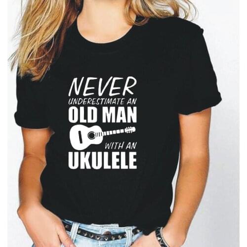 Fashion Summer Short Sleeve Tee Shirt Femme Ukulele Guitar Bass Birthday Funny T Shirt Women Tops Harajuku Casual Camiseta Mujer