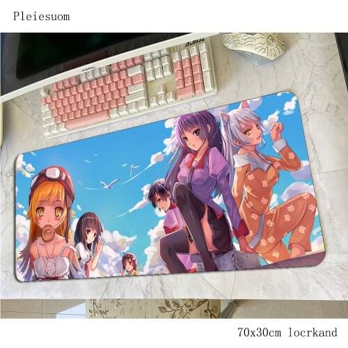 Monogatari Series padmouse esports accessory 900x400mm mouse pad cute gaming enterprise rubber mats hot sales mouse mat gamer