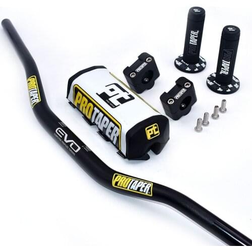 Motorcycle Handlebar For PRO Taper Pack Bar 1-1/8" Handle bar Pads Grips Motocross Dirt Pit Bike CNC 28.5mm Adapter