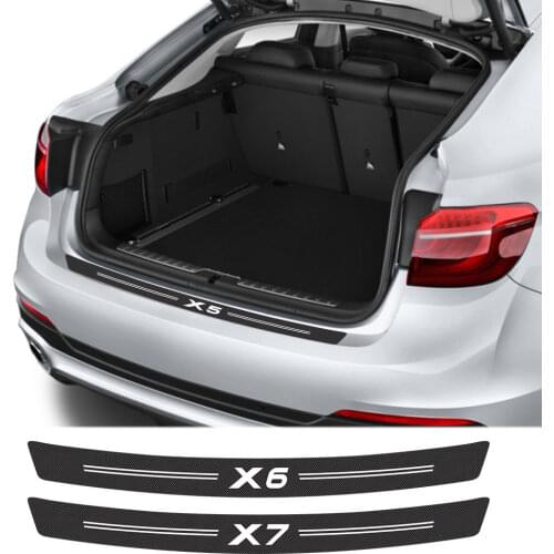 Car Trunk Sticker For BMW X5 E53 E70 E83 F15 G05 X1 F48 X3 F25 X6 E71 X2 F39 X4 F26 X7 G07 Auto Accessories Carbon Fiber Decal