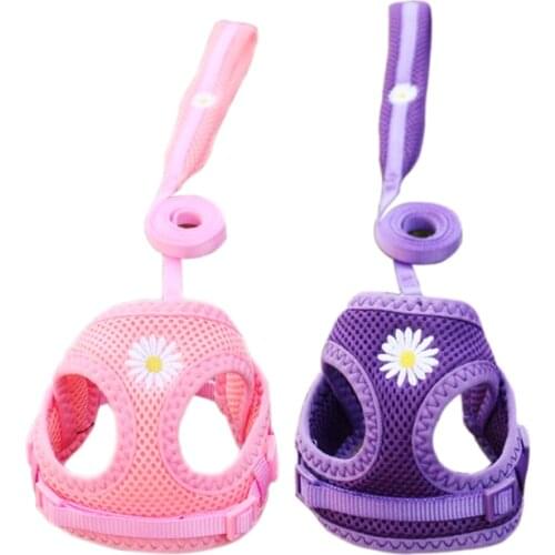 Pet Dog Harness No Pull Breast-Band Breathable Mesh Nylon Pet Dog Collar Soft Running Harness For Dogs Harness Collar Nylon Vest