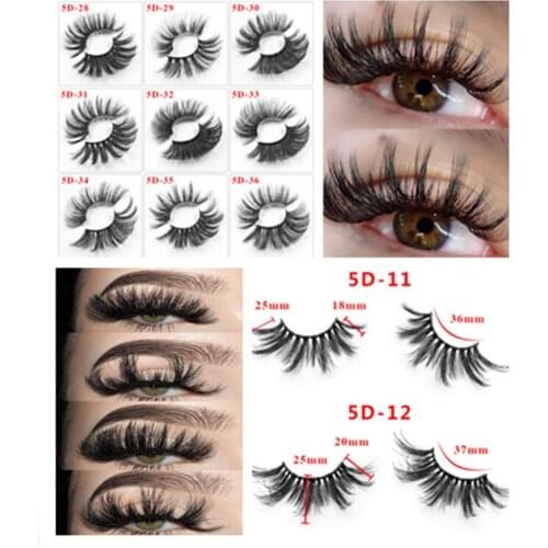 Fluffy 25mm Faux Mink Hair False Eyelashes Natural Long Wispies Lashes Handmade Cruelty-free Criss-cross Eyelashes Makeup Tools